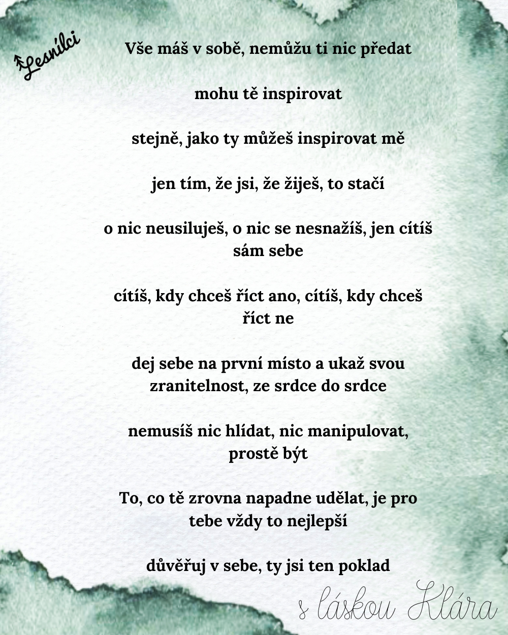 Vše máš v sobě, ty jsi ten poklad