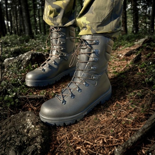 NOVINKA 💥 Zimné kanady Demar MON určené pre poľskú armádu a civilné nosenie 🥾 Celokožený model v tmavo hnedej farbe z...