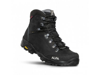 PÁNSKA KOŽENÁ OBUV S MEMBRÁNOU GORE-TEX® ALFA SYNSHORN PERFORM ČIERNA (Veľkosť 40)
