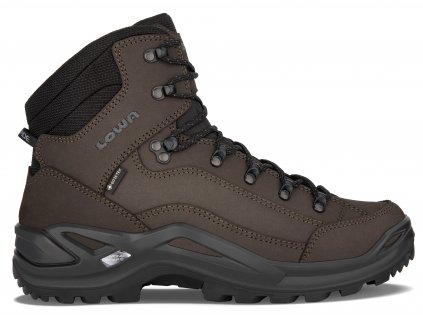 PÁNSKA TURISTICKÁ OBUV LOWA RENEGADE GTX MID DARK BROWN/BLACK