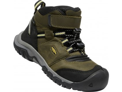 DETSKÁ OBUV KEEN RIDGE FLEX MID WP CHILDREN dark olive/dusky citron