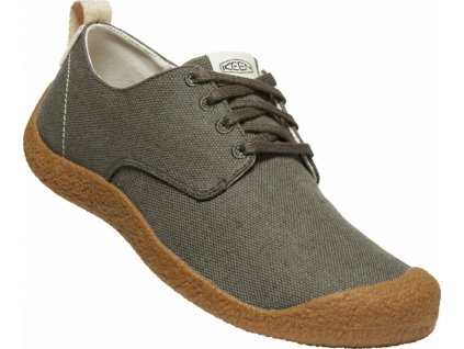 PÁNSKA VOĽNOČASOVÁ OBUV  KEEN MOSEY DERBY CANVAS BLACK OLIVE/BLACK OLIVE (Veľkosť 9)
