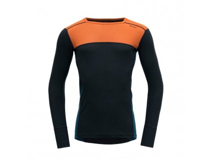 PÁNSKE MERINO TRIČKO 190 DEVOLD LAUPAREN ORANŽOVÁ (Odevy veľkosť EU L)
