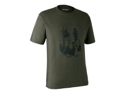 PÁNSKE TRIČKO S LOGOM DEERHUNTER (Odevy farba Tmavo zelená, Odevy veľkosť EU XL)