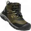 DETSKÁ OBUV KEEN RIDGE FLEX MID WP YOUTH dark olive/dusky citron