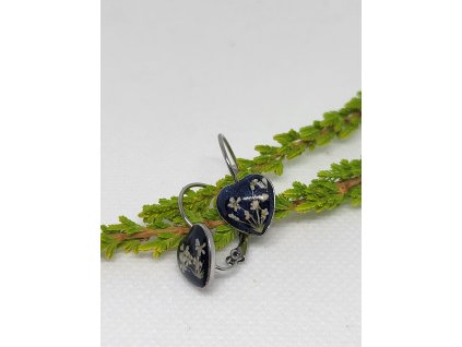 Náušnice Andělika - srdce lůžko