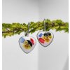 Náušnice Maceška 4 barev - srdce lůžko