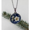 Náhrdelník Andělika bílý květ - kulaté lůžko