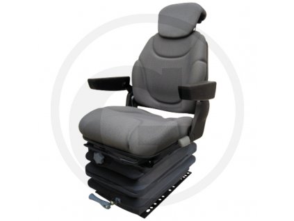 Traktorové sedadlo Granit mechanicky odpružené  + DOPRAVA ZDARMA  LÁTKOVÝ POTAH barva šedá
