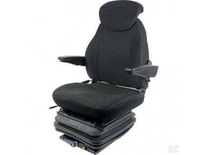 Traktorové sedadlo GoPart mechanicky odpružené + DOPRAVA ZDARMA  ČERNÁ  LÁTKA