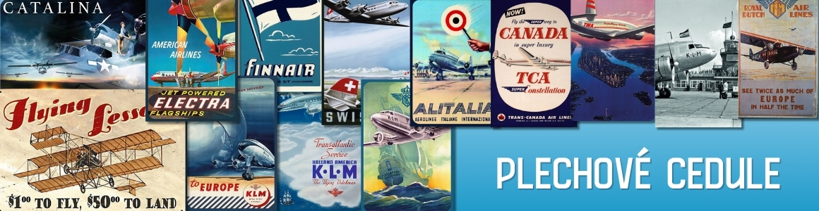 Dekorační plechové cedule