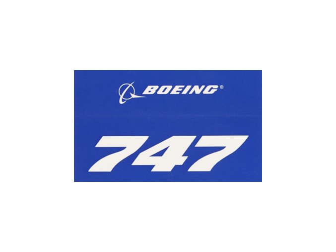Samolepka BOEING 747 9,5 x 5,7 cm