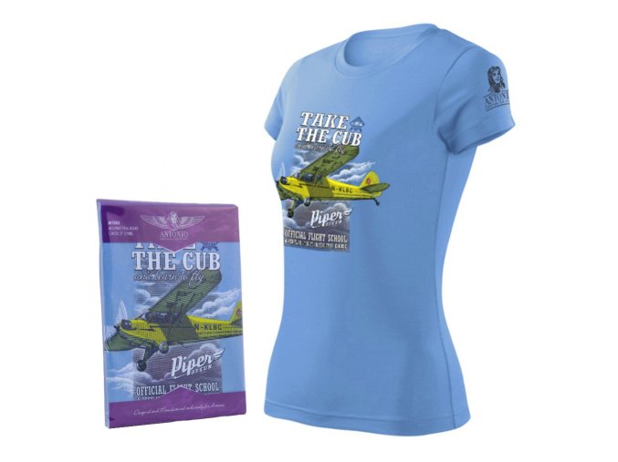 85e78bb51f0cbb women piper j3 cub plane tshirt 1