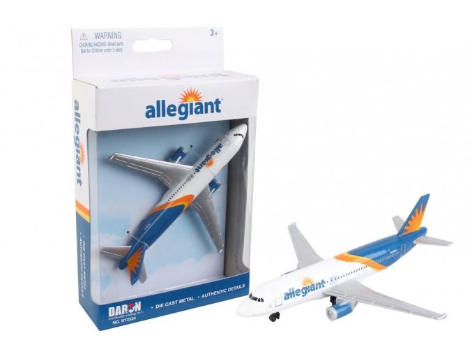 daron rt2324 1 single plane for airport playset airbus a320 allegiant airlines x6e 183392 0