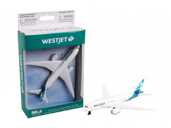 daron rt7374 1 single plane for airport playset boeing 787 westjet x2f 51443 0