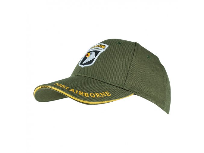 Čepice 101st Airborne zelená se zlatým nápisem