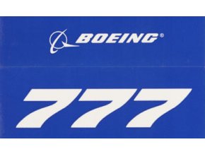 Samolepka BOEING 777 Modrá 9,5 x 5,7 cm