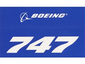 Samolepka BOEING 747 9,5 x 5,7 cm