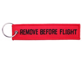 Přívěsek Remove Before Flight černý nápis
