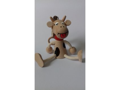 Dřevěná hračka - kravička