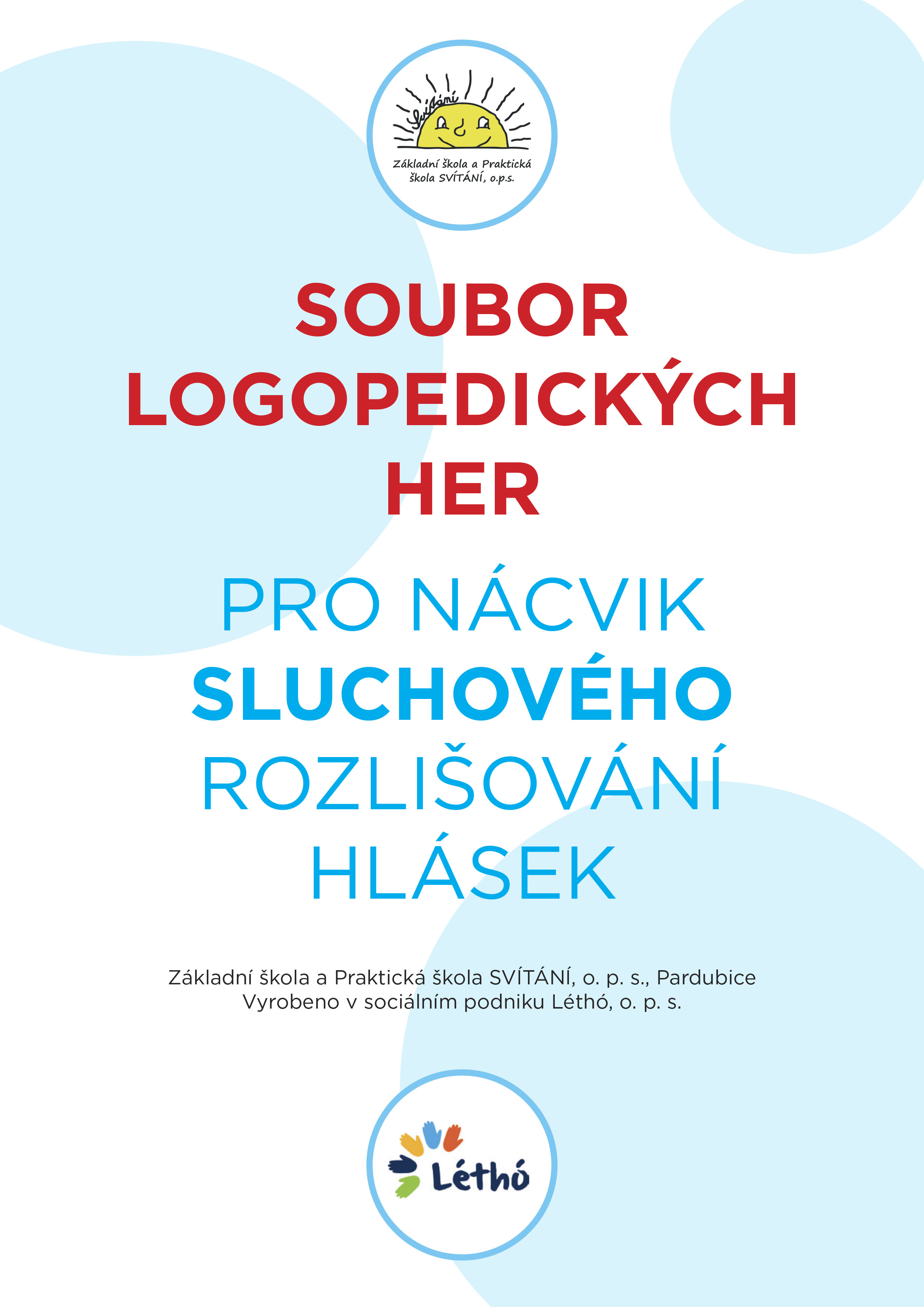 Soubor logopedických her Laminováno