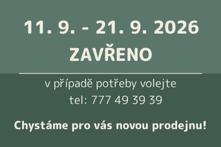 ZMĚNA PRODEJNÍ DOBY