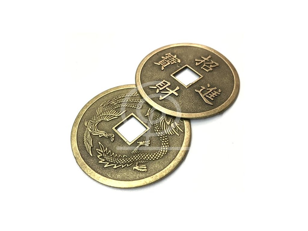 Čínské mince - 1ks - měděná, průměr 2,3 cm