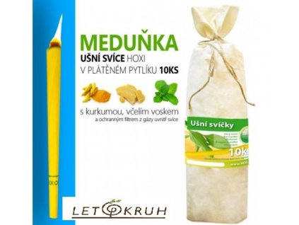 HOXI  Ušní svíce MEDUŇKA, plátěný pytlík 10 ks N