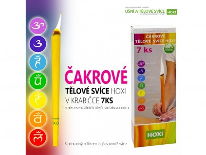 telove svice hoxi v krabicce 7ks cakrove