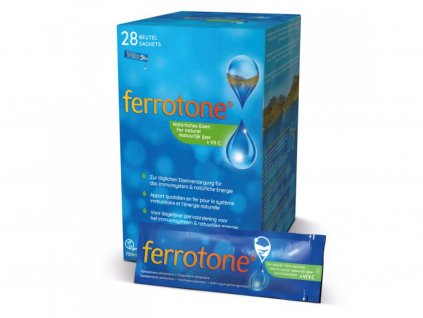 Ferrotone 100% přírodní zdroj železa 28 denní balení s jablkem a vitamínem C