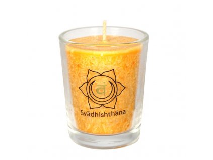 mini cakrova svice oranzova