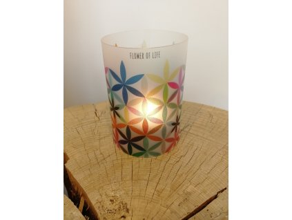 Stínítko na čajovou svíčku Flower of life