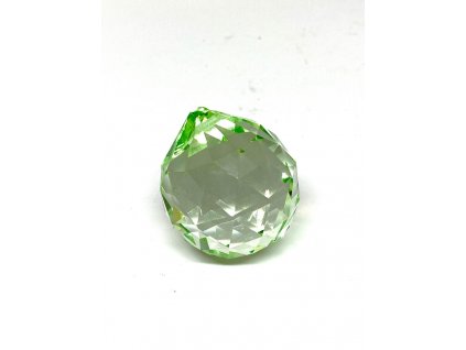 Křišťálová zelená koule na zavěšení - 40 mm