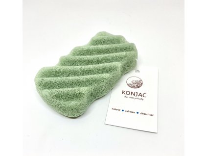 Konjac - Tmavě zelená houbička na tělo