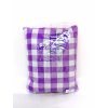 Nahřívací polštářek Super mini -fialový kostkovaný (velká kostka)