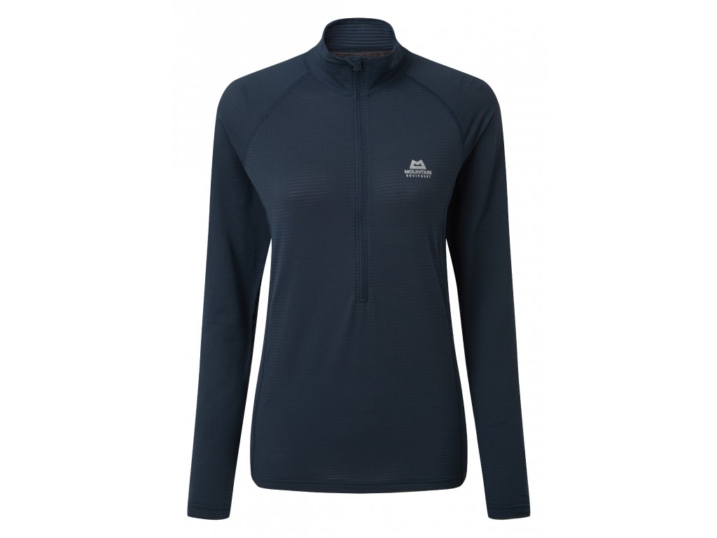 Mountain Equipment Solar Eclipse Zip T-shirt Women's (Size S, Color Blue Nights)