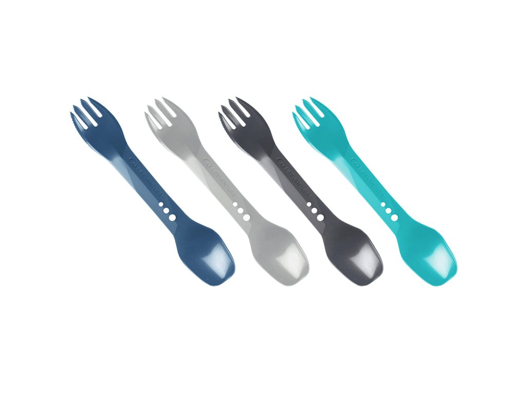 Lifeventure Ellipse Spork 4-Pack; multicolor