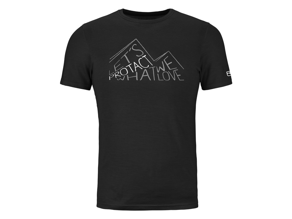 Ortovox 185 Merino Protact    Pánské tričko s krátkým rukávem (Size M, Color Black Raven)