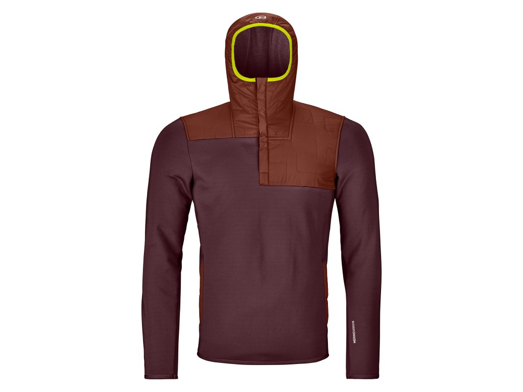 Ortovox Fleece Plus Anorak  Pánská mikina (Size M, Color Winetasting)