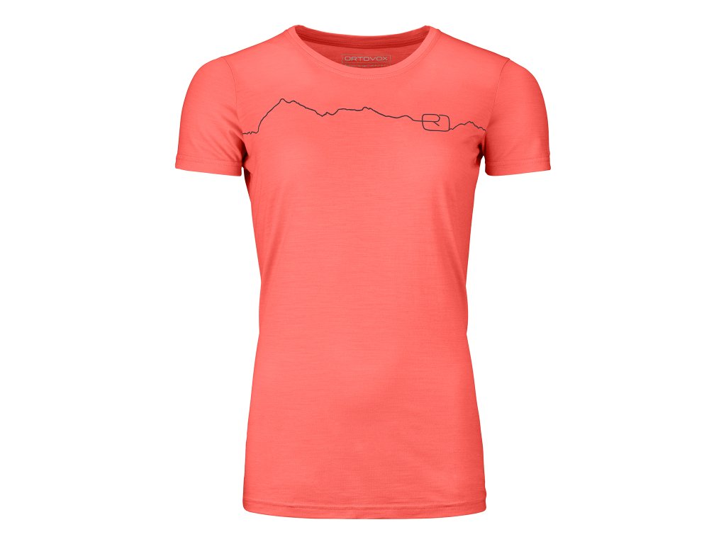 Ortovox 150 Cool Mountain    Dámské tričko s krátkým rukávem (Size XS, Color Coral)