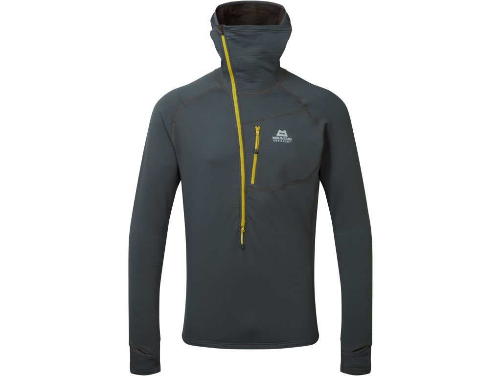Mountain Equipment Eclipse Hooded Zip T-shirt Men's (Size S, Color Anvil Grey)
