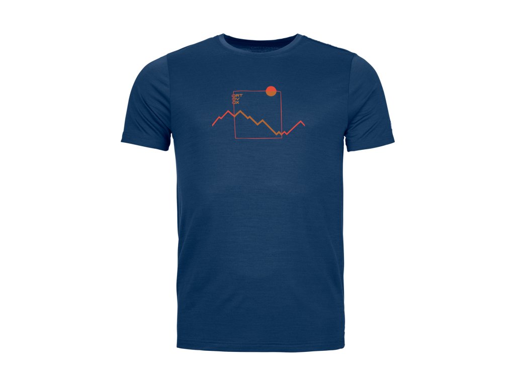 Ortovox 150 Cool Peak Focus    Pánské tričko s krátkým rukávem (Size L, Color Deep Ocean)