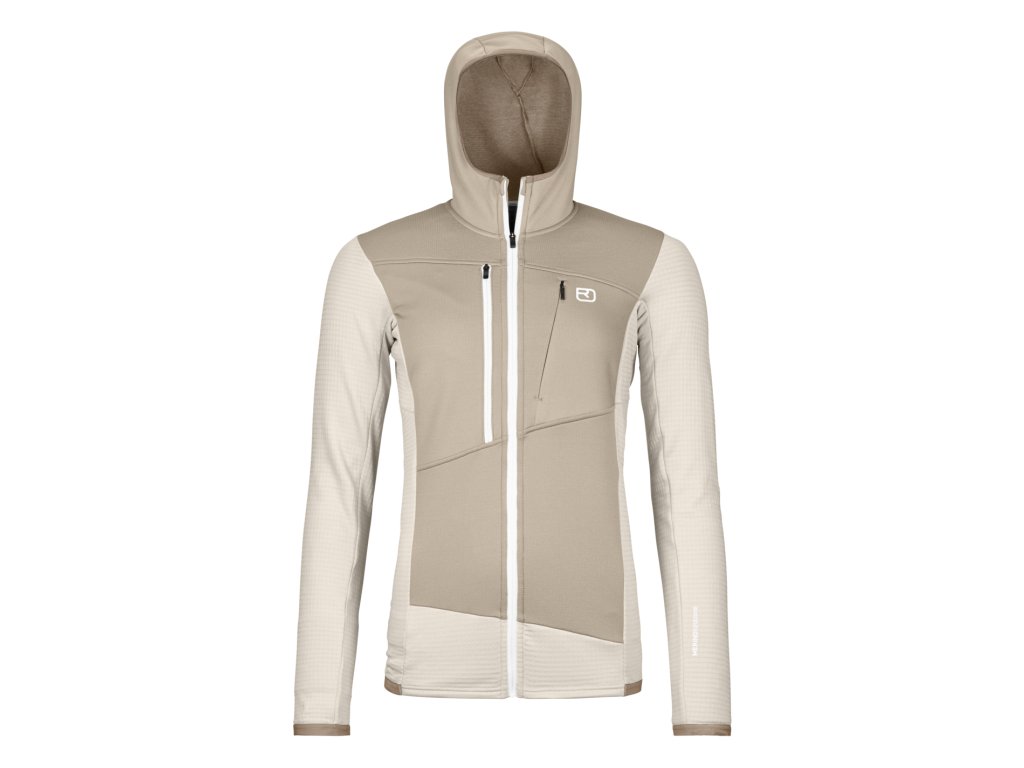 Ortovox Fleece Grid Hoody  Dámská mikina (Size M, Color White Chalk)