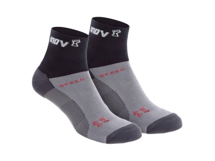 inov 8 speed sock mid black cerna
