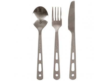 Lifeventure Knife Fork Spoon Set - Titanium