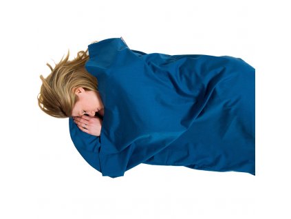 Lifeventure Polycotton Sleeping Bag Liner; navy; rectangular (Barva navy, Velikost rectangular)