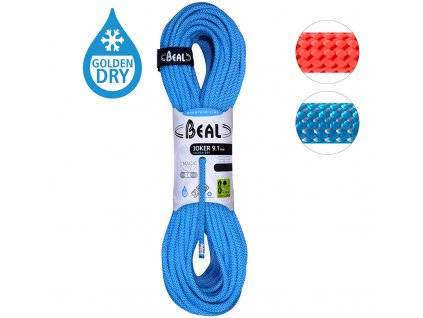 BEAL Joker Unicore 9,1 mm Golden Dry (Barva  orange, Délka  50 m)