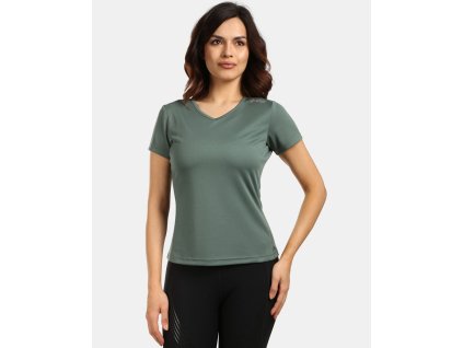 Kilpi DIMA-W   Dámské tričko s krátkým rukávem (Barva Khaki, Velikost 36)