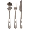 Lifeventure Knife Fork Spoon Set - Titanium