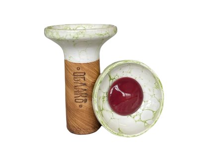Korunka - Oblako Flow - Burgundy on White/Green Marble
